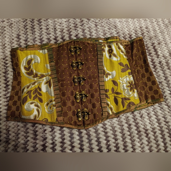 Venefica Corsetry Other - Venefica Corsetry Renaissance Cosplay Green Brown Floral Rita Corset Steampunk